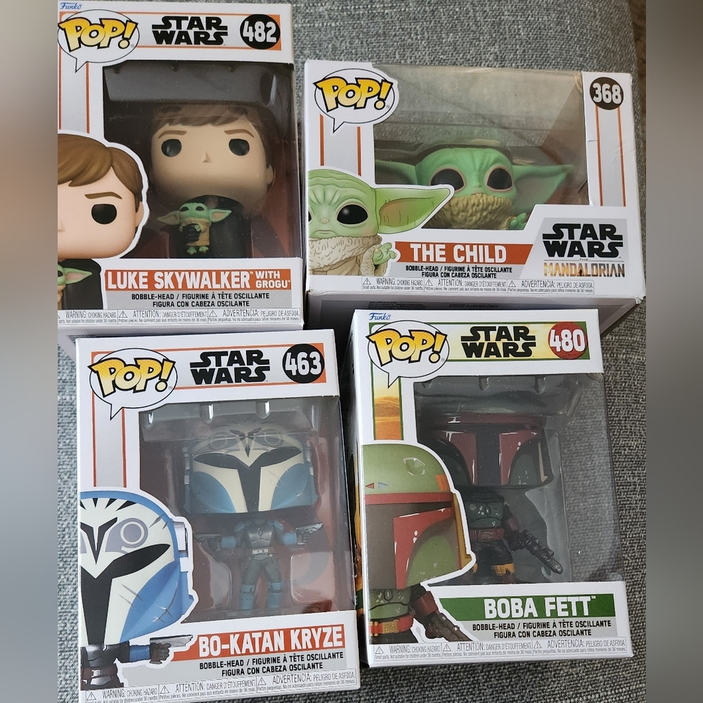 Set of 5 Star wars funco pop collectibles